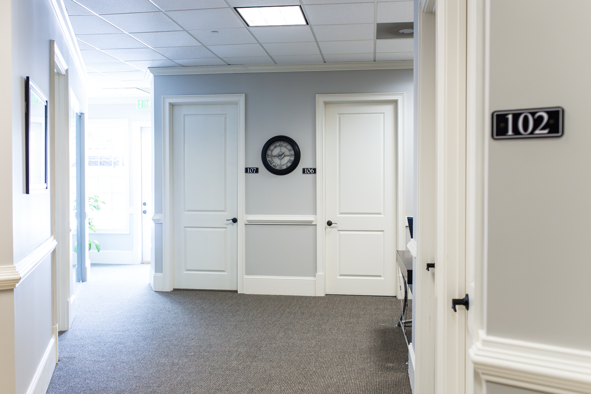 business center space with desks and chairs